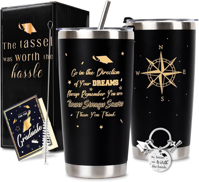 2025 Graduation Black Wine Tumbler Set for Men