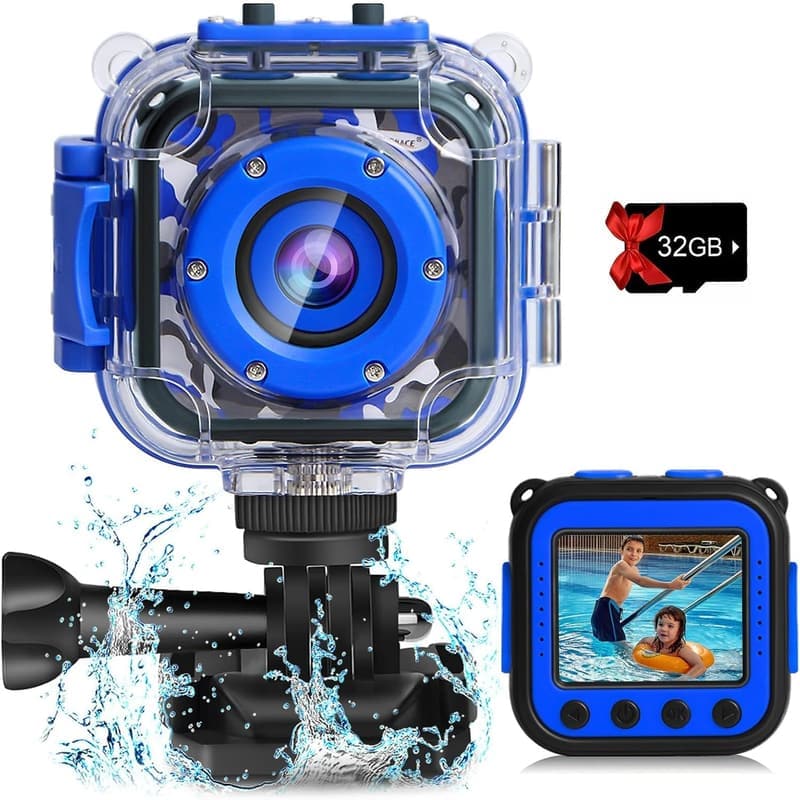 Kids Waterproof Camera - Underwater Video for Ages 3-14