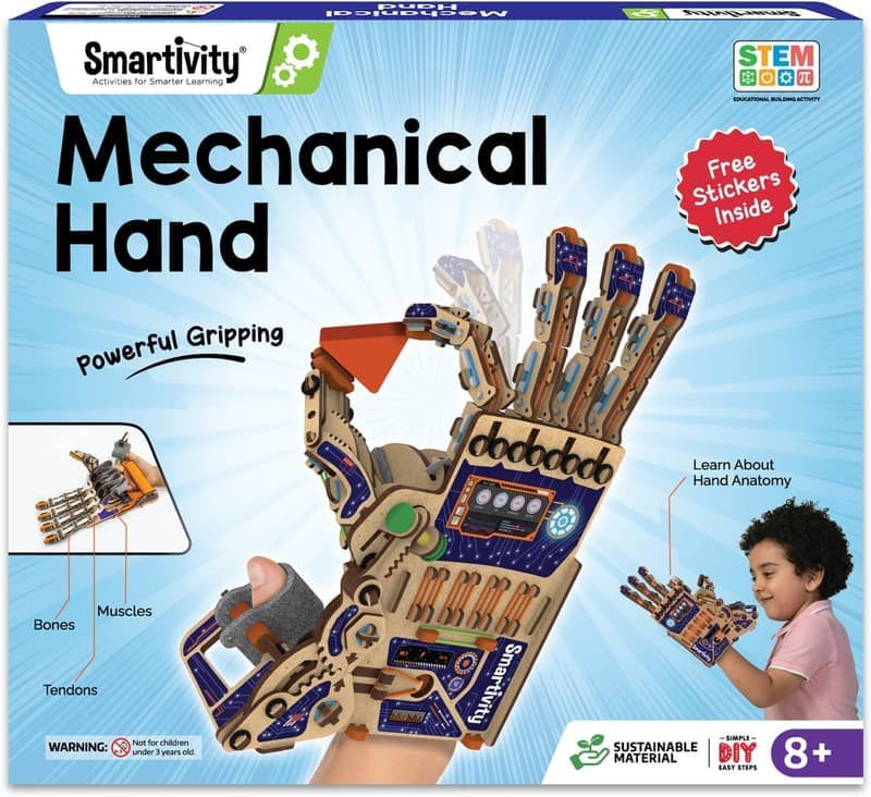 STEM Toy: Smartivity DIY Robotic Mechanical Hand for Ages 8-14