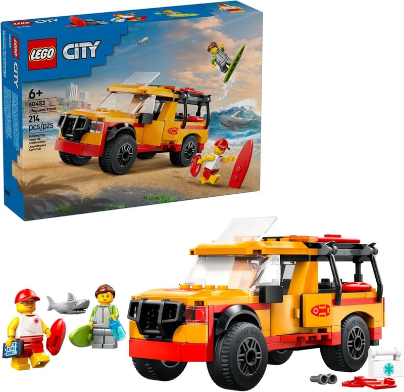 LEGO City Lifeguard Beach Rescue Truck Toy with Minifigures