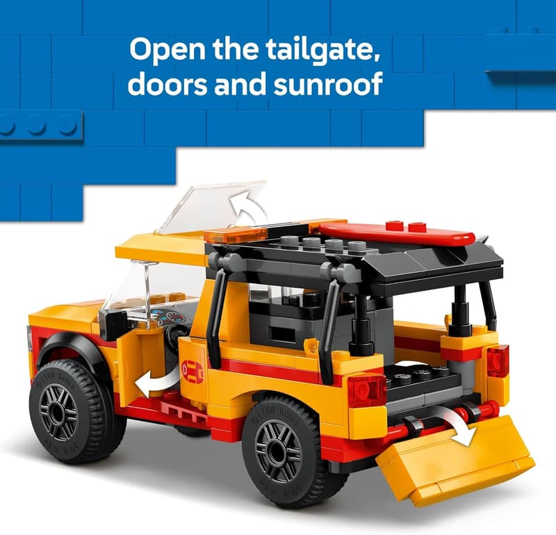 LEGO City Lifeguard Beach Rescue Truck Toy with Minifigures