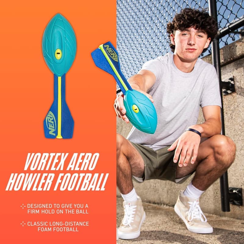 Nerf Vortex Aero Howler Foam Ball for Indoor & Outdoor Play