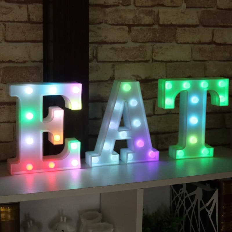 Colorful LED Marquee Letter Lights with Remote for Parties