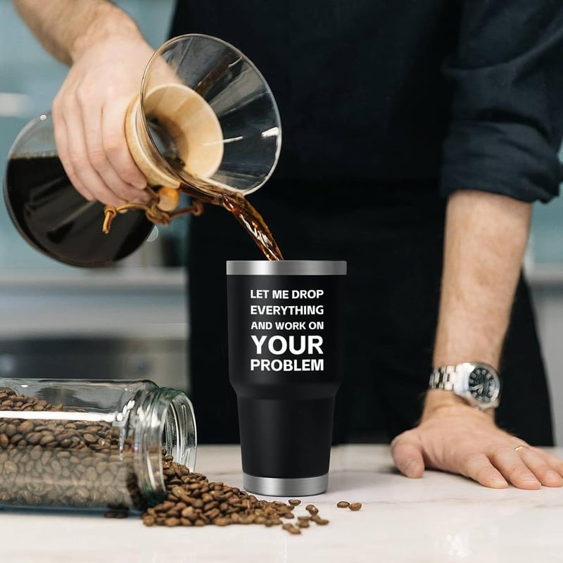Stainless Steel Travel Tumbler for Men - Secret Santa Gift (30oz)