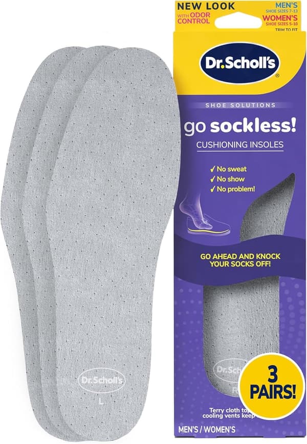 Dr. Scholl's Go Sockless! Cushioning Insoles for Women & Men