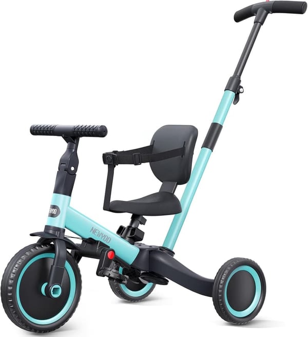 Toddler Tricycle with Push Handle - Birthday Gift for Kids