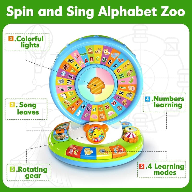 Alphabet Zoo Interactive Learning Toy for Toddlers 1-3 Years