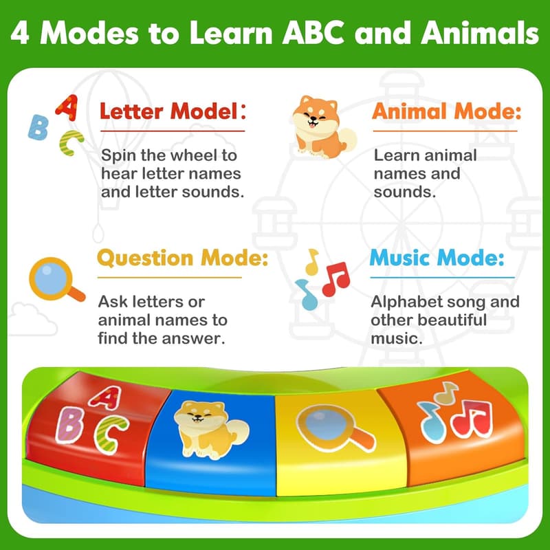 Alphabet Zoo Interactive Learning Toy for Toddlers 1-3 Years