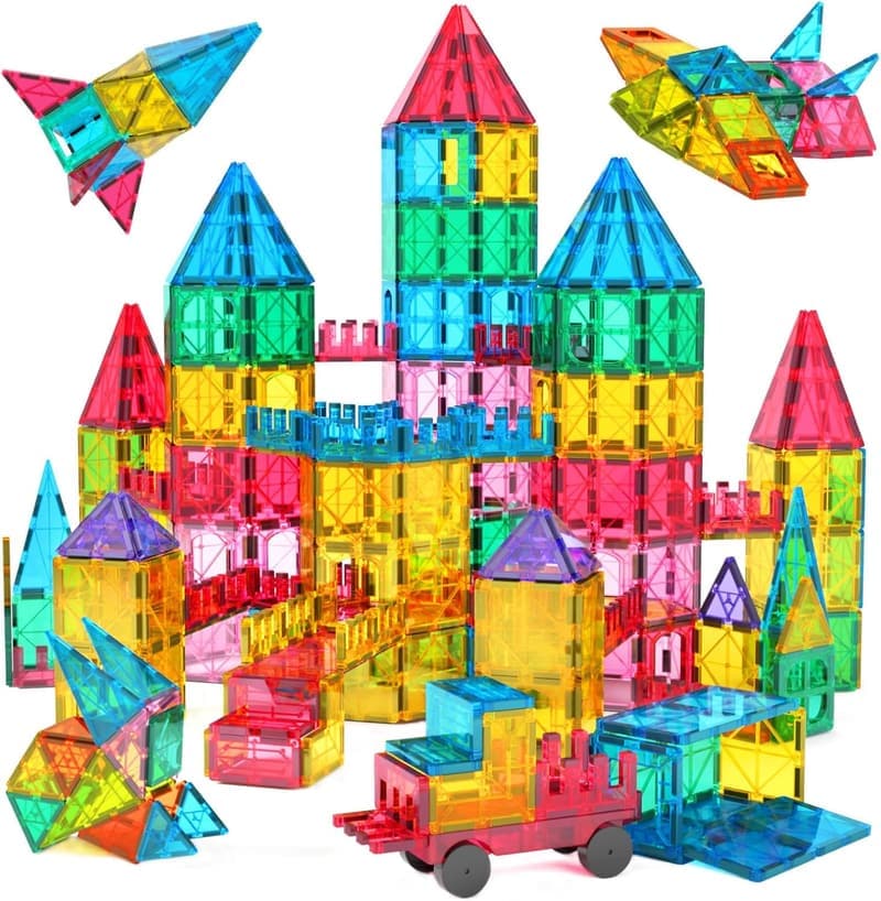 Educational Magnetic Tile Building Blocks Set for Kids Ages 3-10