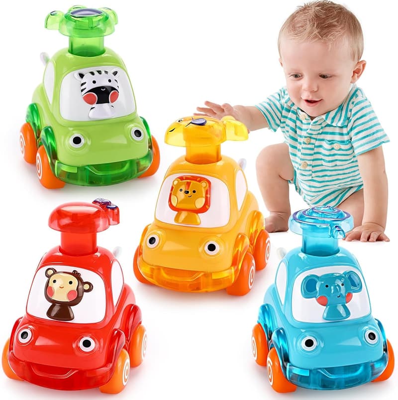 Press and Go Cars Toy for 1-Year-Old Birthday Gift
