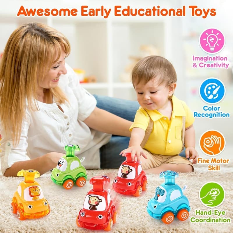 Press and Go Cars Toy for 1-Year-Old Birthday Gift