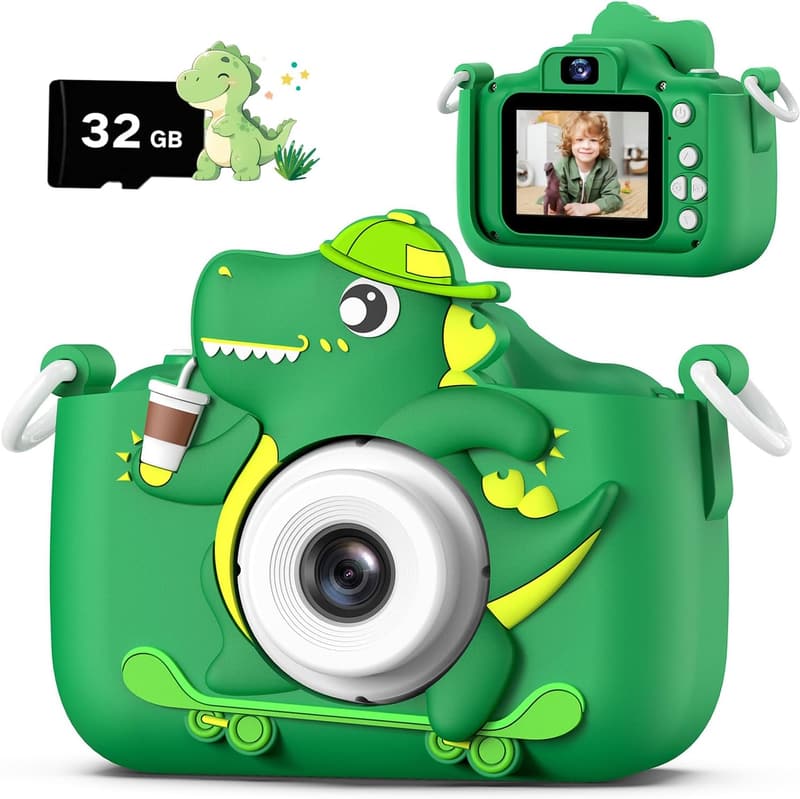 Kids HD Selfie Camera with Silicone Cover - Perfect Gift for Ages 3-12
