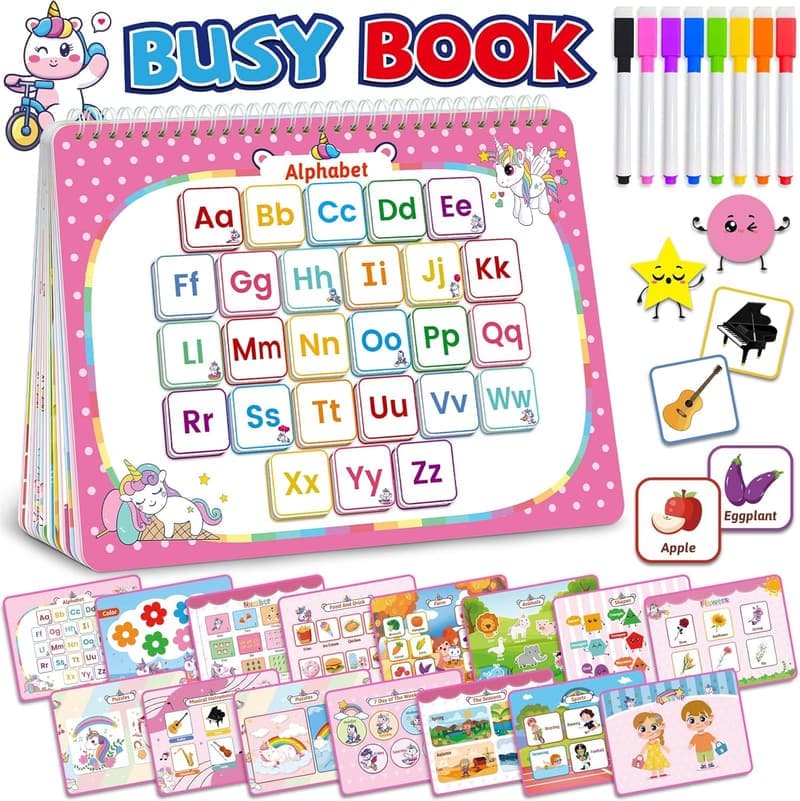 Montessori Busy Book for Toddlers - Learning Activities & Crafts