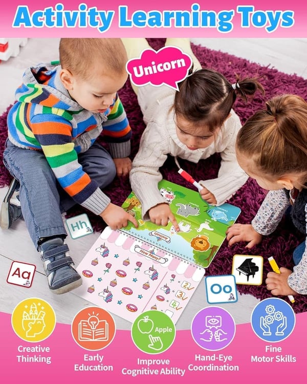 Montessori Busy Book for Toddlers - Learning Activities & Crafts