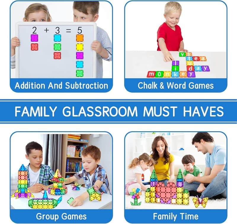 Magnetic Building Blocks - Montessori STEM Toys for Toddlers