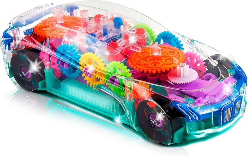 Easter Light-Up Sensory Car Toy for Toddlers with Music and LED