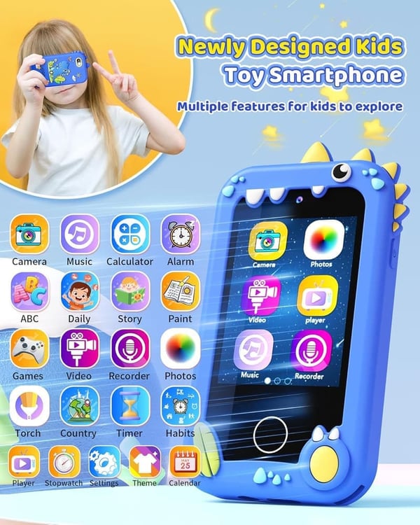 Kids Smartphone Toy with Music and Games for Ages 3-8