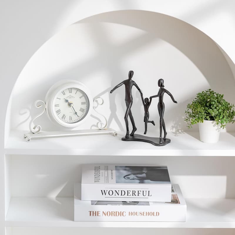 6th Anniversary Iron Sculpture Gift for Couples - Family of 3 Figurine