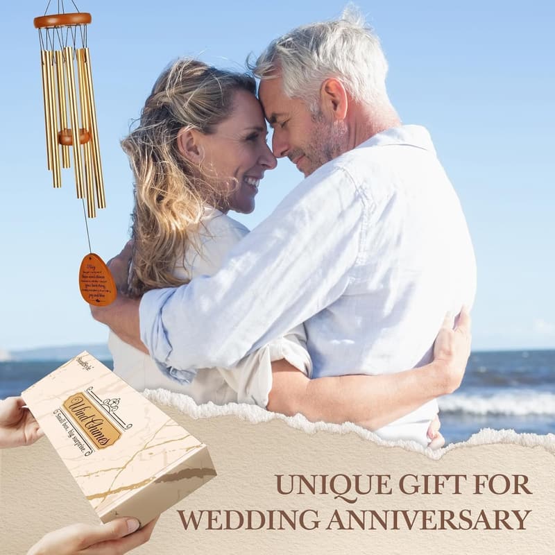 Happy Anniversary Wind Chimes for Couples and Parents