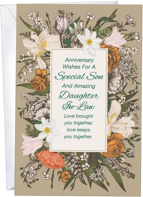 Anniversary Card for Son & Daughter-in-Law - 5
