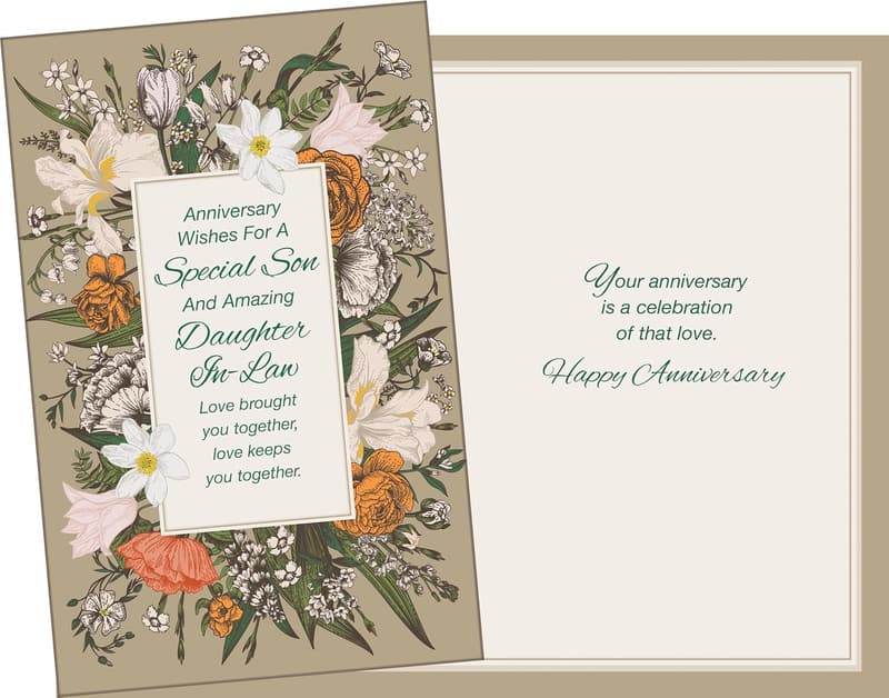 Anniversary Card for Son & Daughter-in-Law - 5