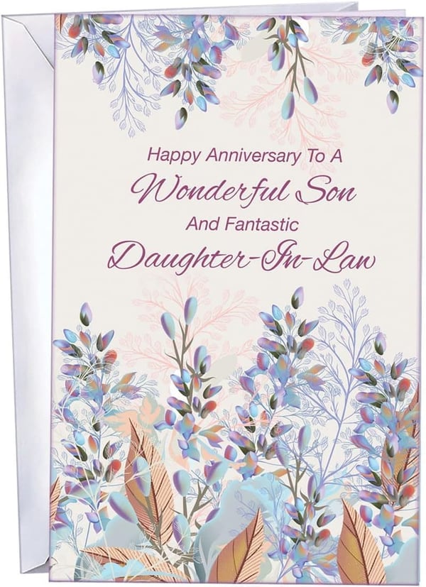 Anniversary Card for Son & Daughter-in-Law - Premium 5