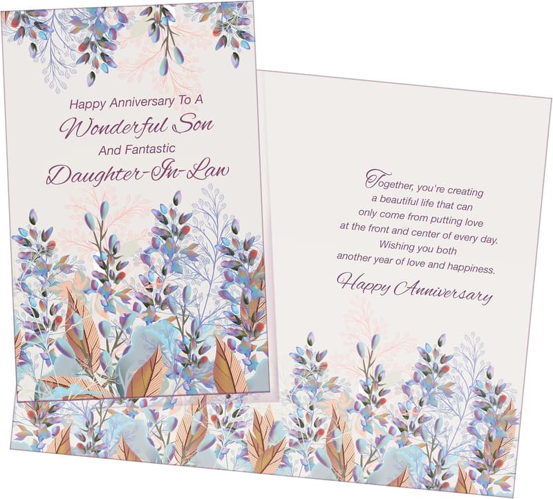 Anniversary Card for Son & Daughter-in-Law - Premium 5