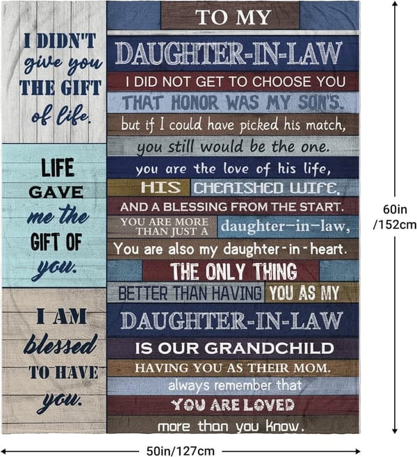 Daughter-in-Law Gift Blanket - Mother's Day, 60