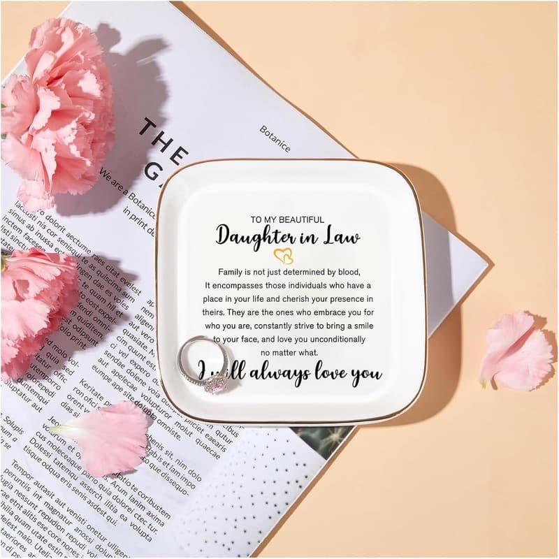 Jewelry Dish Ring Tray for Daughter-in-Law Gifts