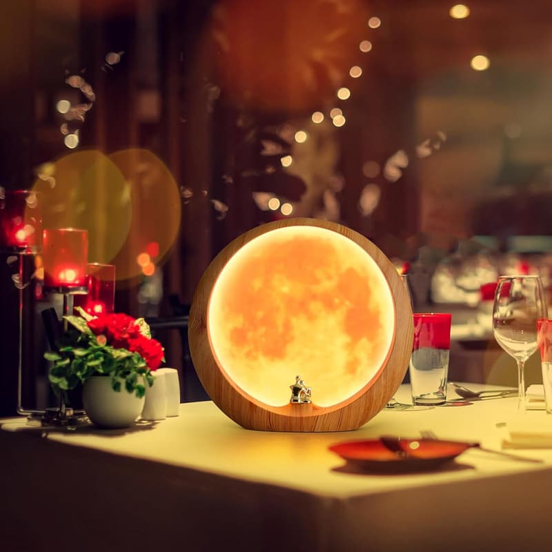 Anniversary Moon Lamp - Romantic Night Light for Couples