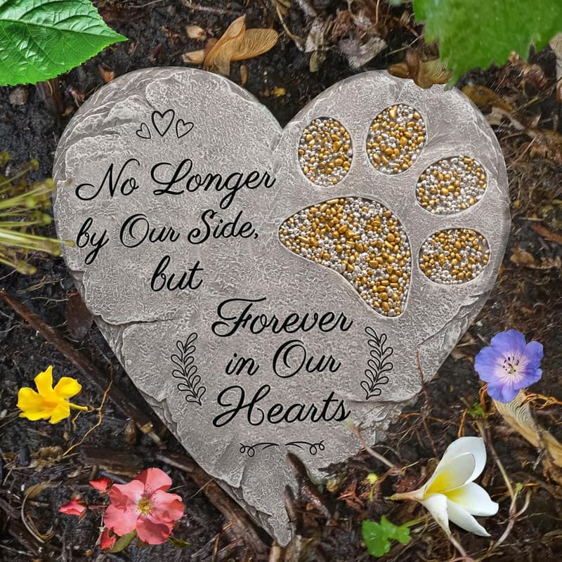 Rainbow Bridge Dog Memorial Stone - Sympathy Gift for Pet Loss