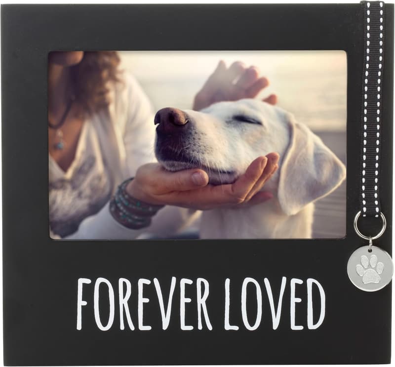 Pet Memorial Picture Frame for Dog Lovers, Black Keepsake