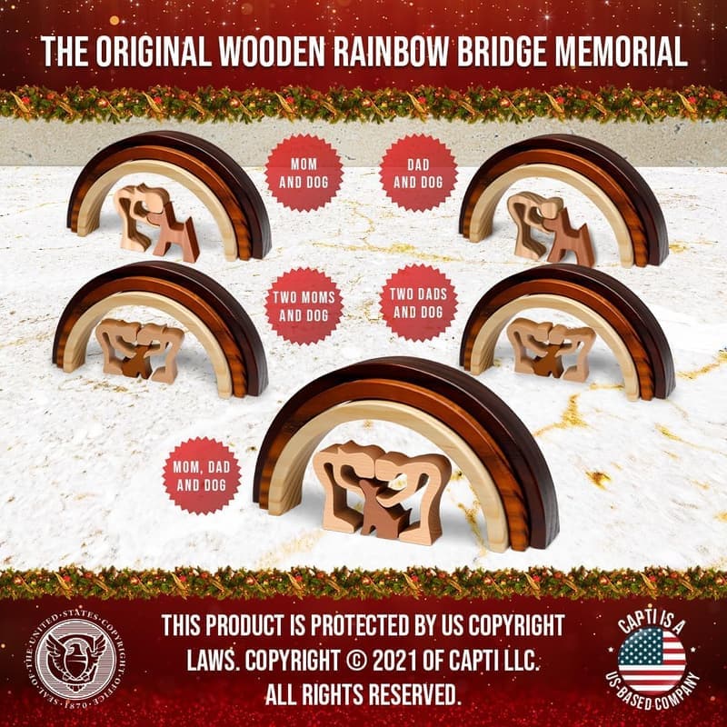 Rainbow Bridge Dog Memorial Keepsake for Pet Loss