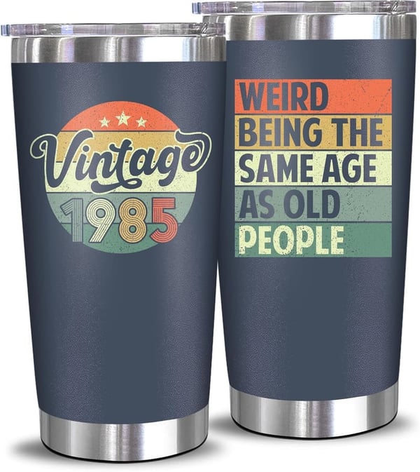 40th Birthday Tumbler Gift for Men and Women - 20 oz