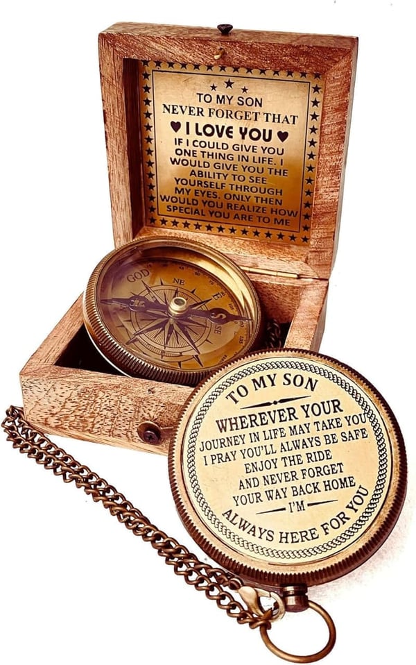 Engraved Compass with Thoreau Quote - Meaningful Gift for Employees