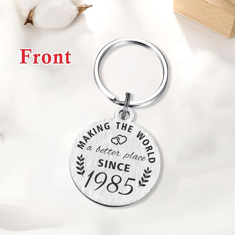 40th Birthday Keychain Gift for Him/Her - Born in 1985