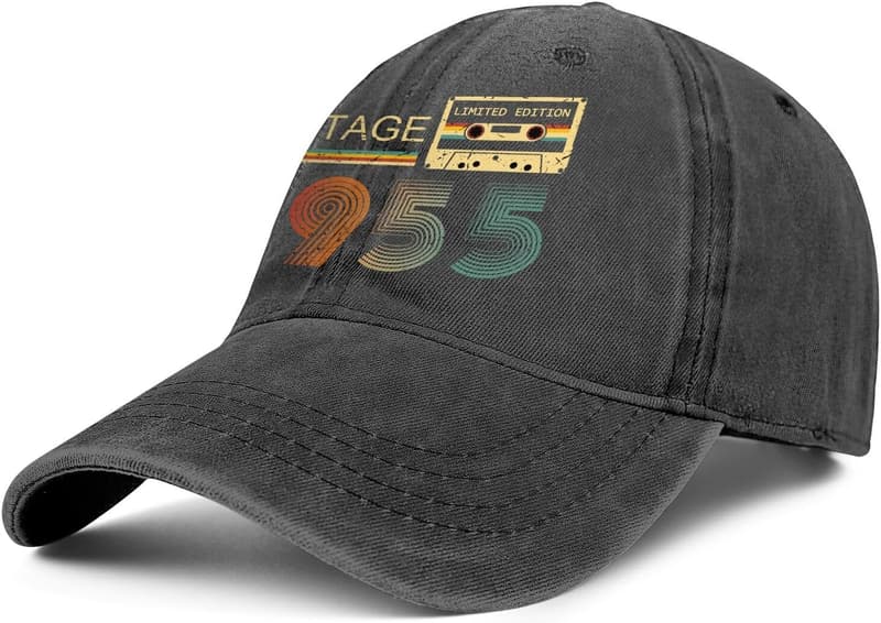 70th Birthday Vintage 1955 Baseball Cap for Him and Her