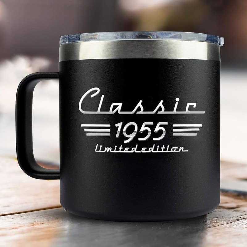 70th Birthday Gift - Funny Men's Mug (14 oz) for Dad