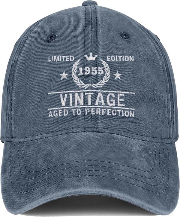 70th Birthday Vintage 1955 Embroidered Baseball Cap