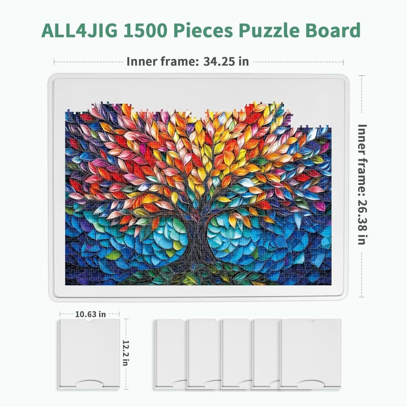 Rotating Puzzle Board with 6 Drawers - Ideal Gift for Mum