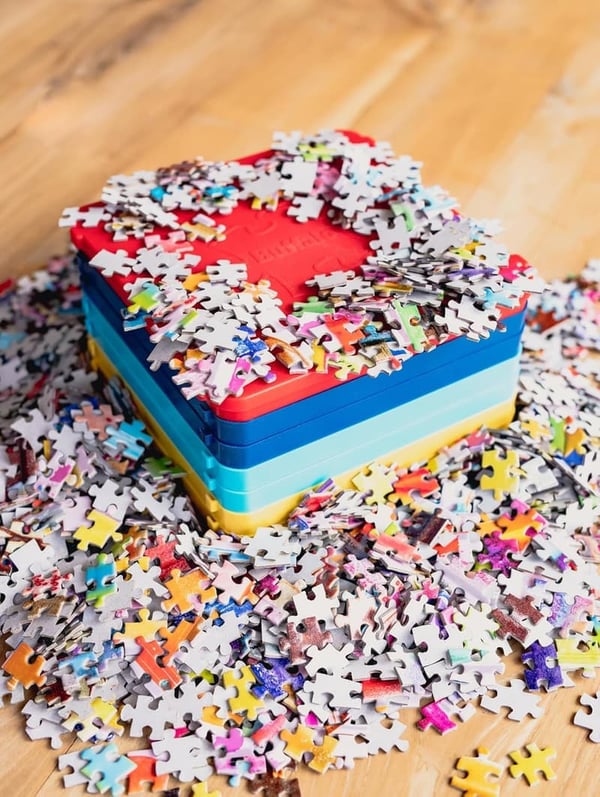 Puzzle Sorting Trays Set - 7 Count for Organizing Puzzles