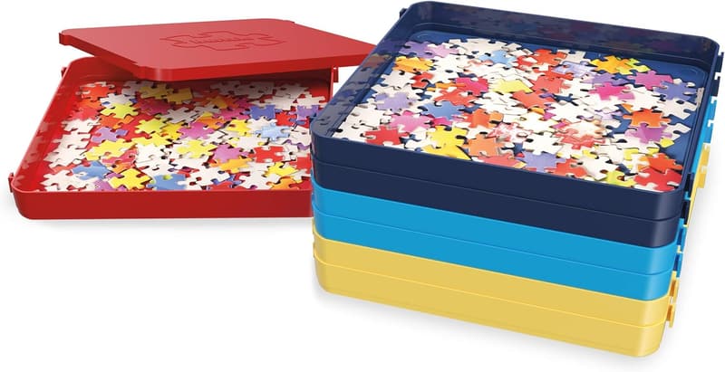 Puzzle Sorting Trays Set - 7 Count for Organizing Puzzles