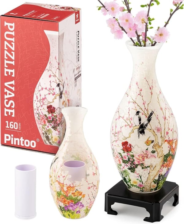 Unique 3D Puzzle Vase for Home Decoration - Translucent Design