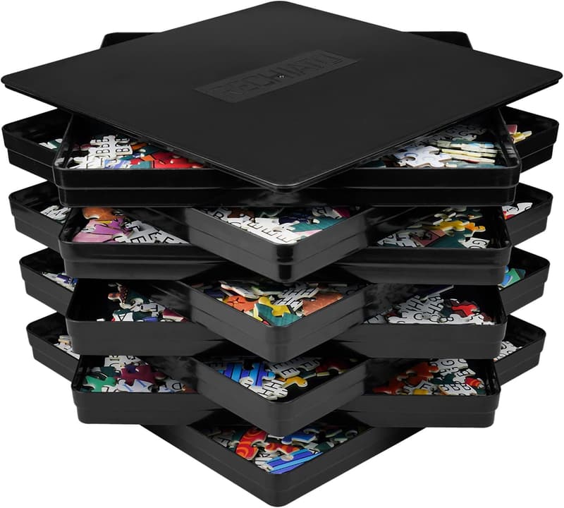Puzzle Sorting Trays with Lid - 8x8 for Up to 1500 Pieces