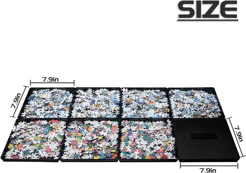 Puzzle Sorting Trays with Lid - 8x8 for Up to 1500 Pieces
