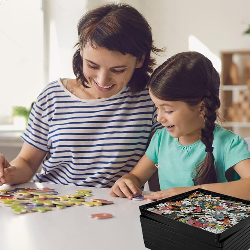 Puzzle Sorting Trays with Lid - 8x8 for Up to 1500 Pieces