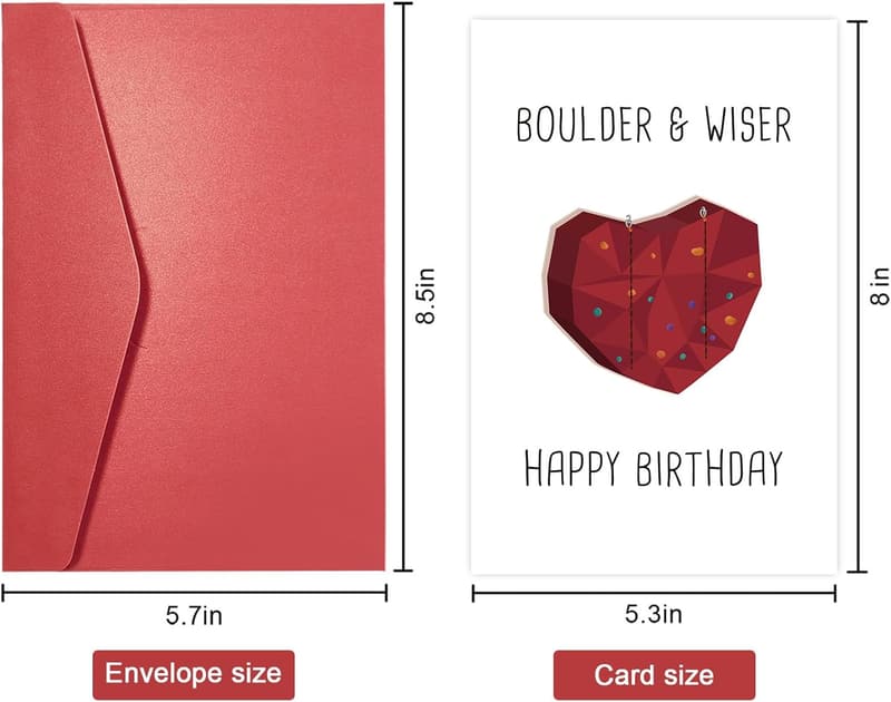 Climber Birthday Card for Him - Boulder & Wiser Design