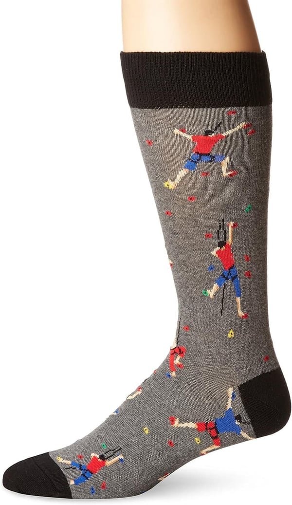Men's Climbing Crew Socks - Heather Gray, One Size