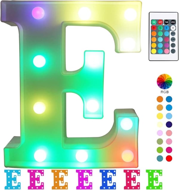 Colorful LED Marquee Letter Lights with Remote for Parties