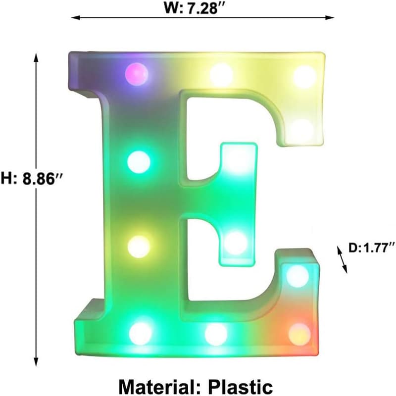 Colorful LED Marquee Letter Lights with Remote for Parties